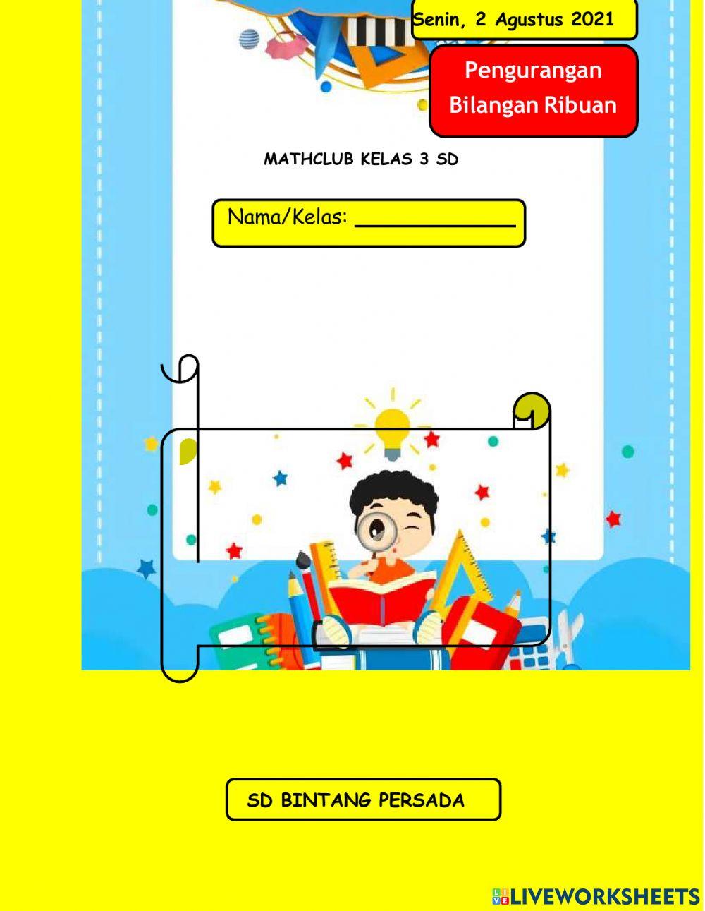 Mathclub Kelas 3 Pengurangan Ribuan