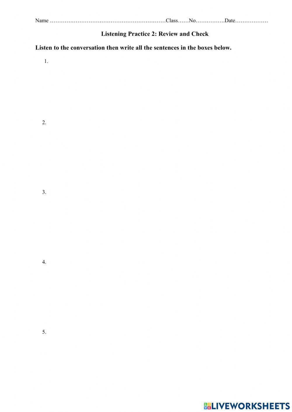 Listening Practice 2