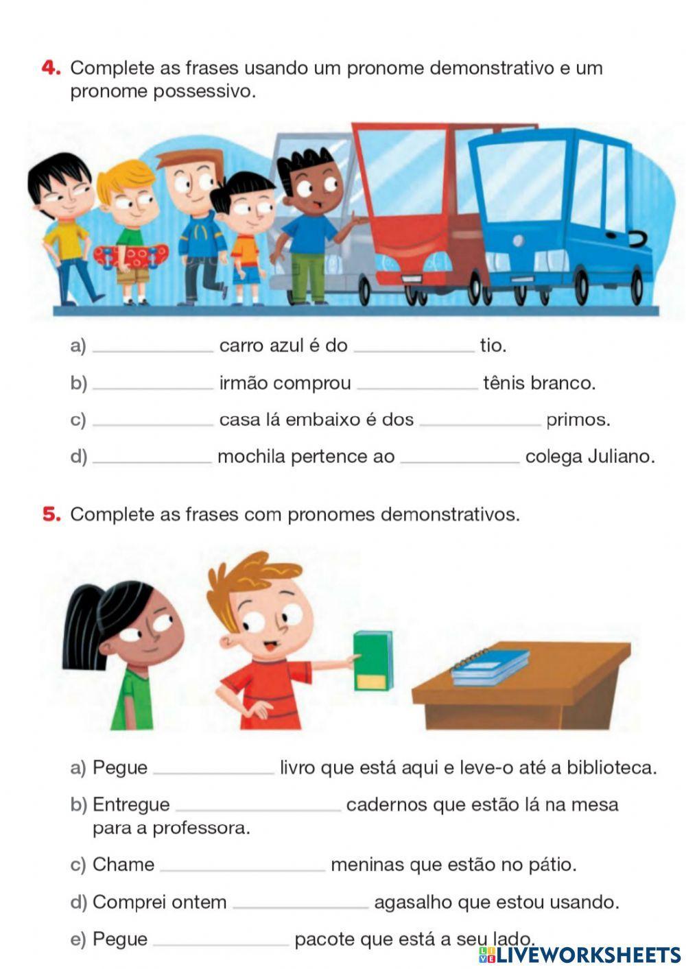 Pronomes demonstrativos