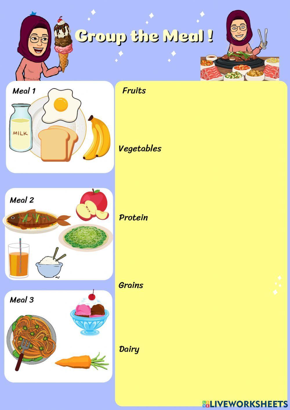 Food Groups : Group the Meal