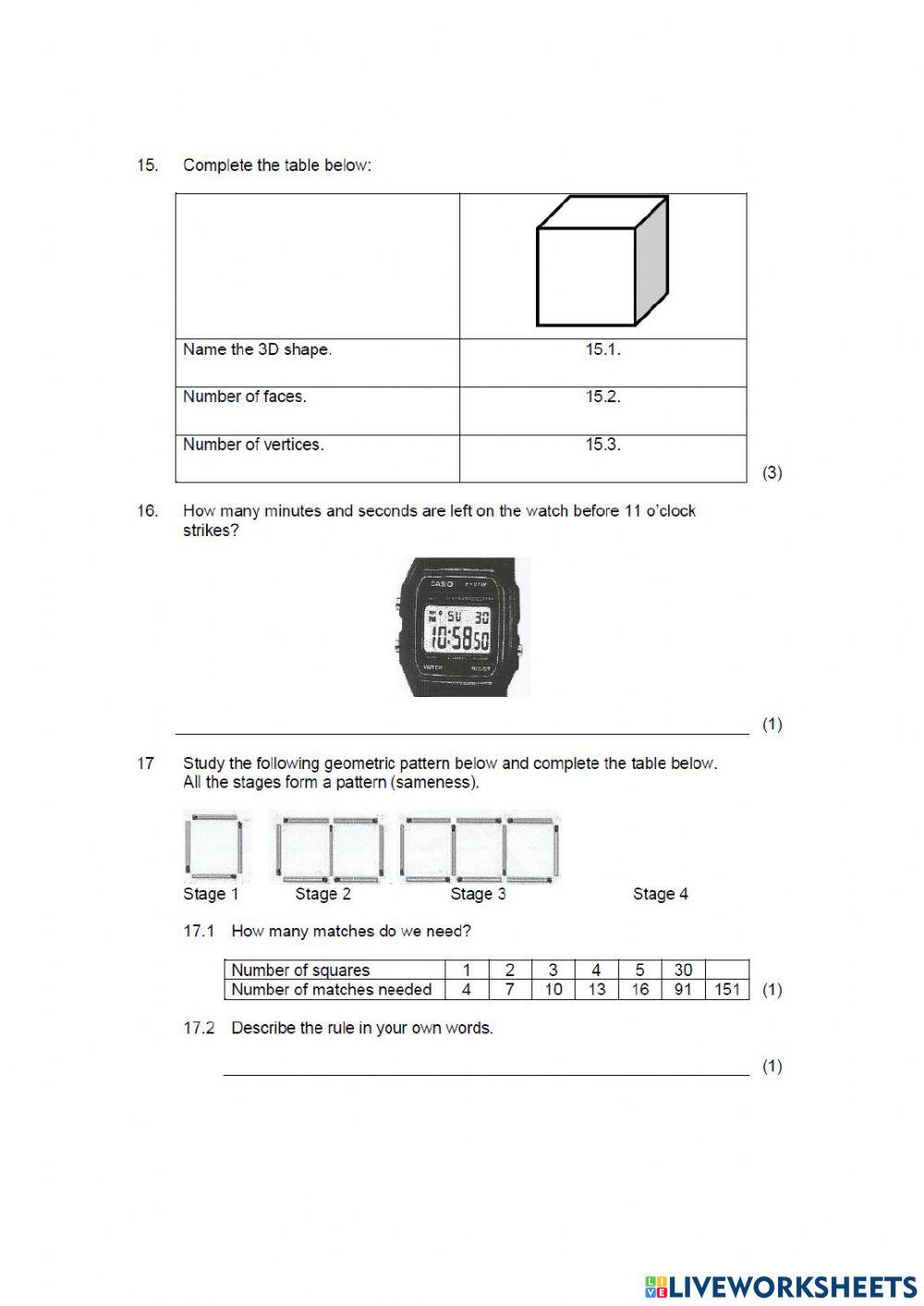1212721 | Grade 6 Math exam paper | Grace Vogt