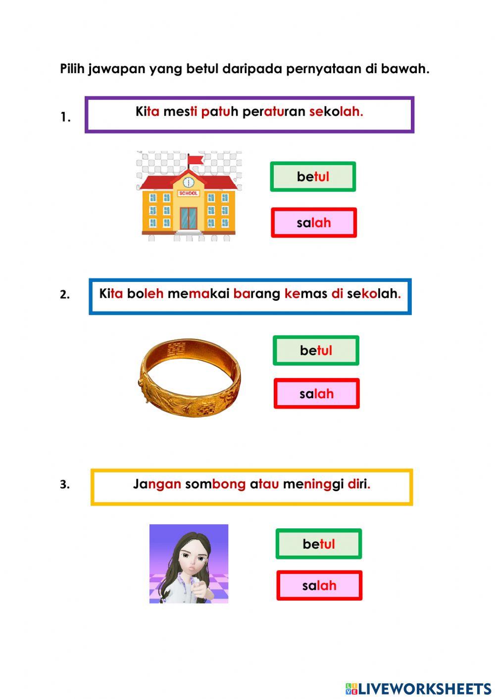 Quiz Betul atau Salah