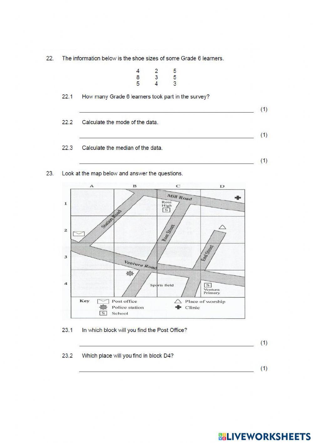 1212735 | Grade 6 math exam paper part 2 | Grace Vogt