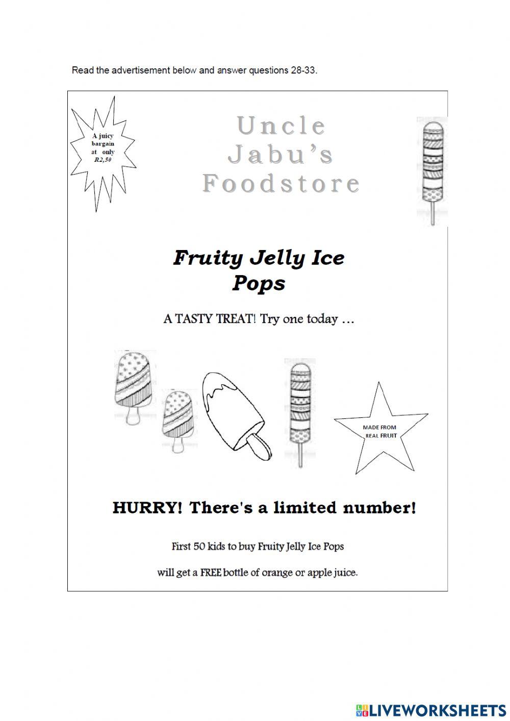 Grade 4 English Grammer exam part 1