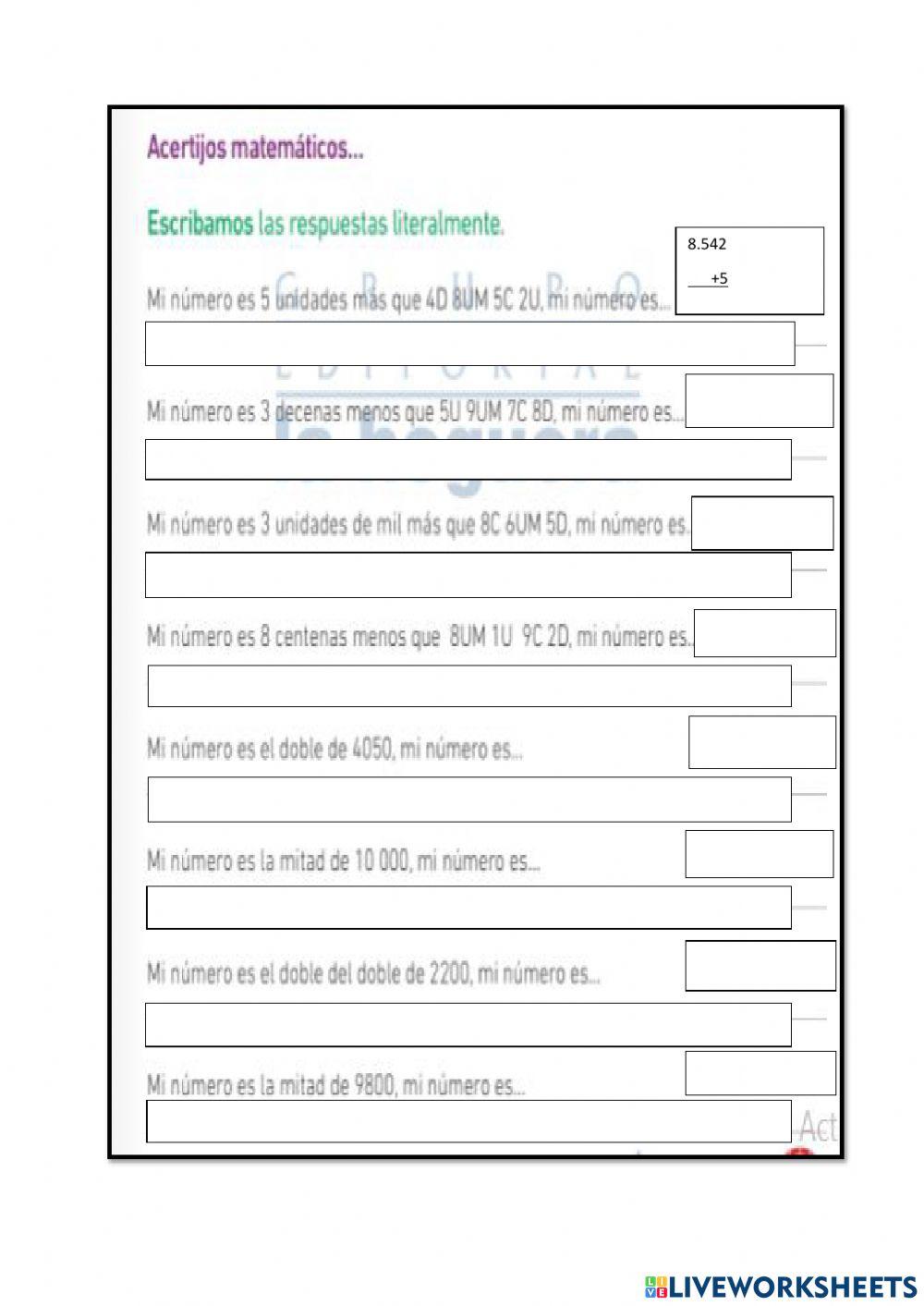 Acertijos matemáticos
