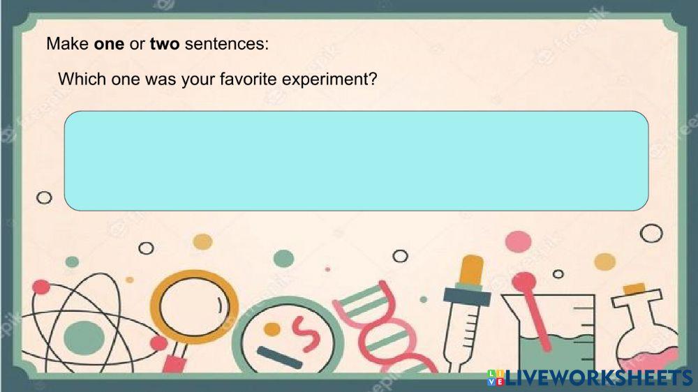 Which one is your favorite experiment