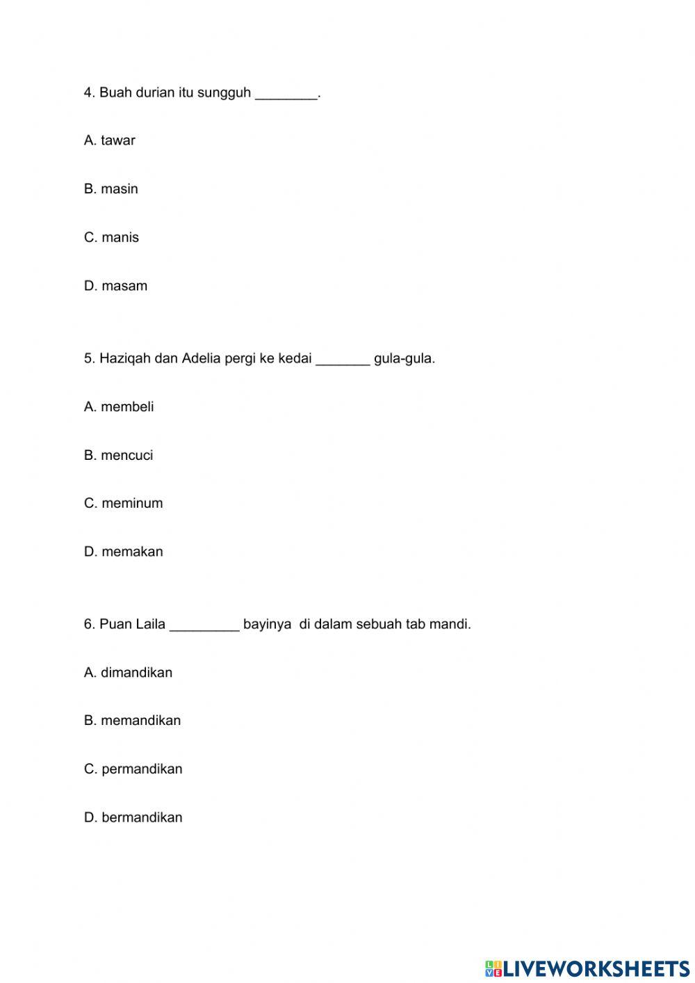 BAHASA MELAYU (Pre-school)