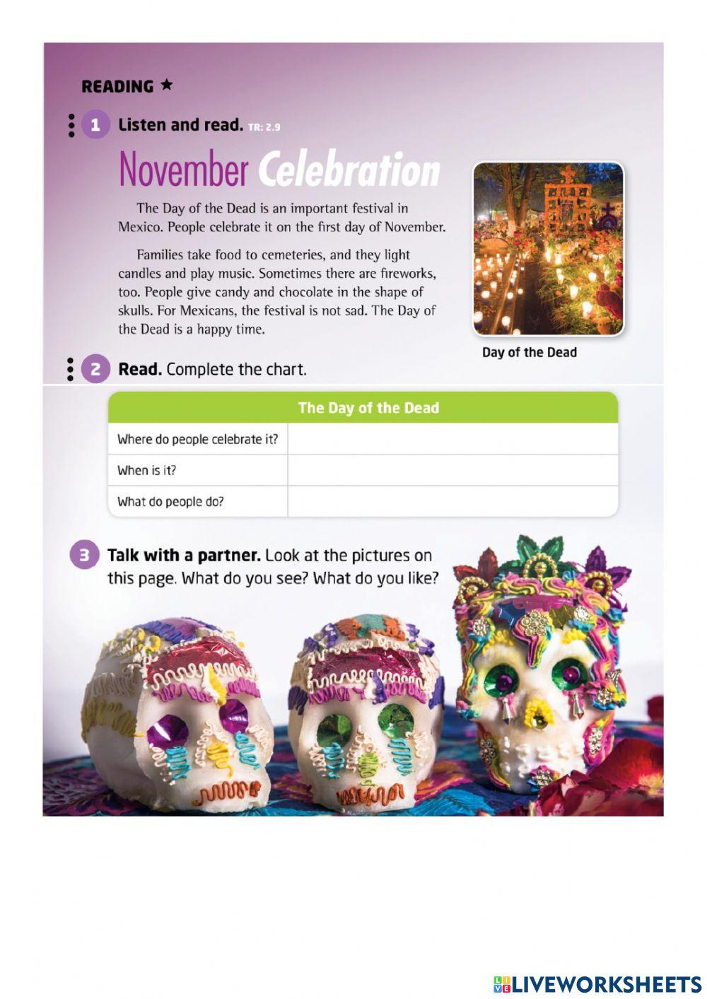 July 30th: Reading Day of the dead