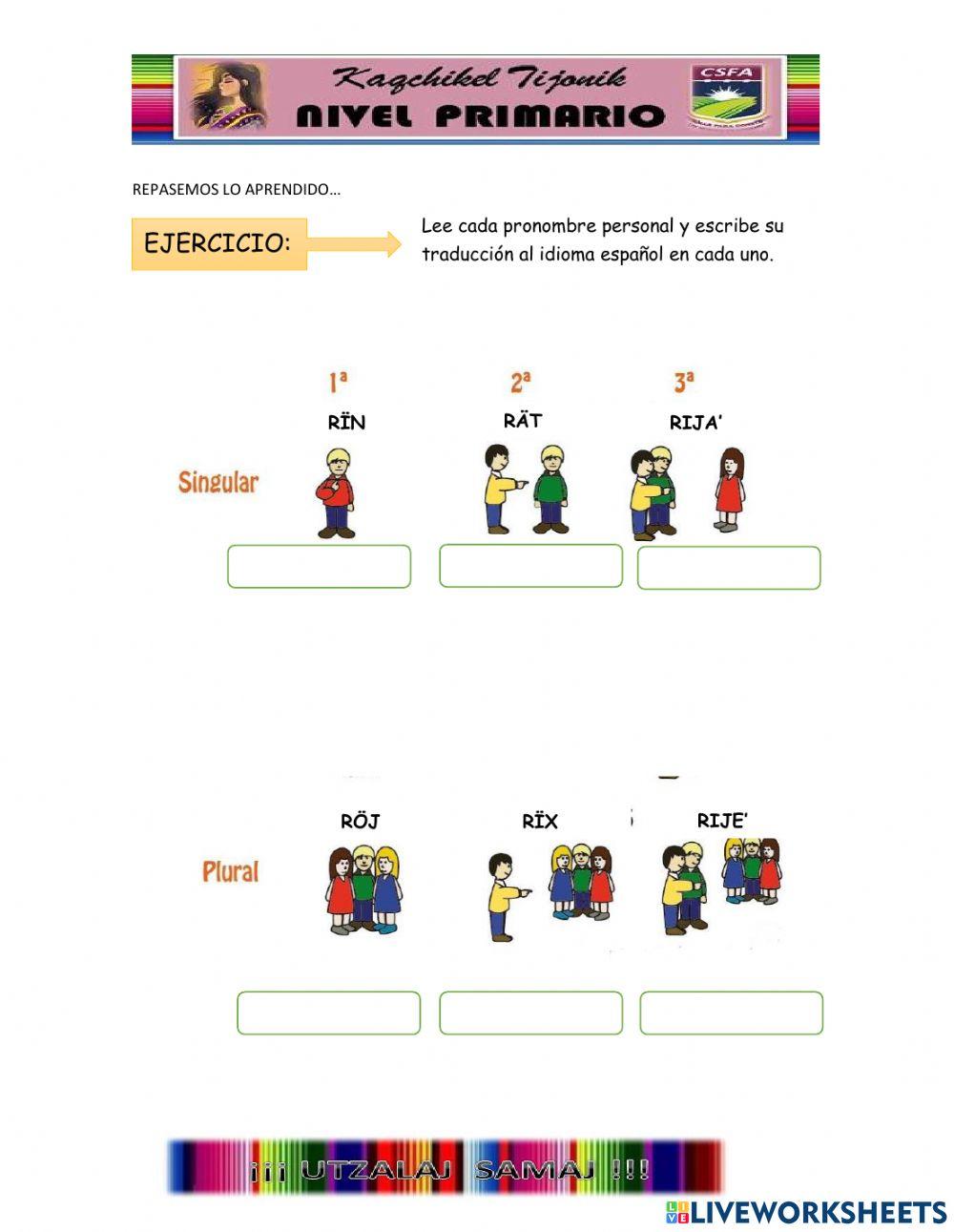 Pronombres personales en kaqchikel
