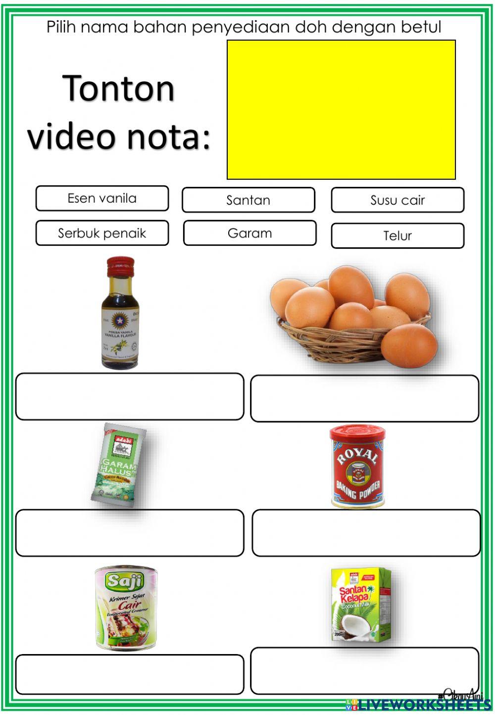 Bahan penyediaan doh 2