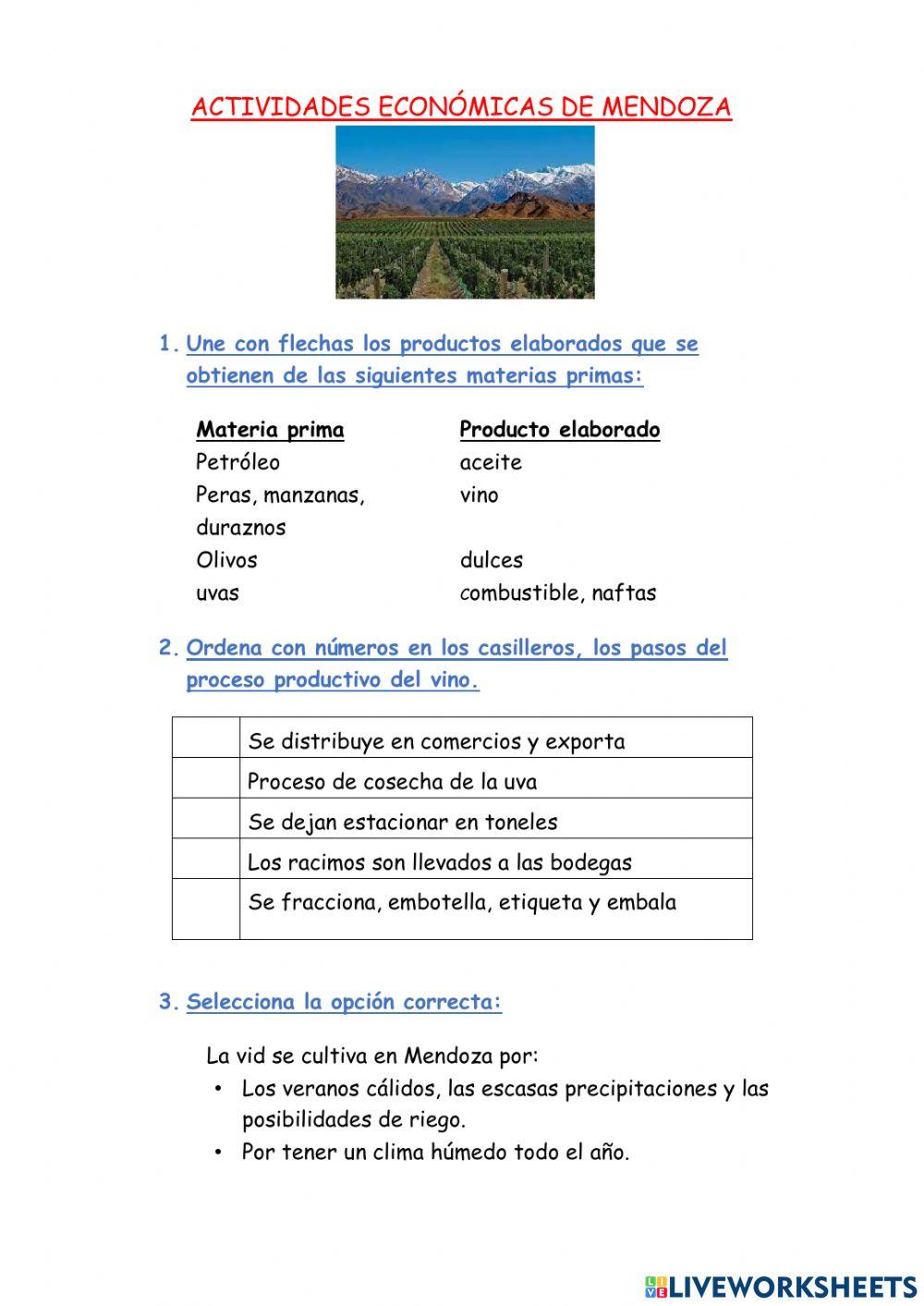 Actividades en los oasis mendocinos