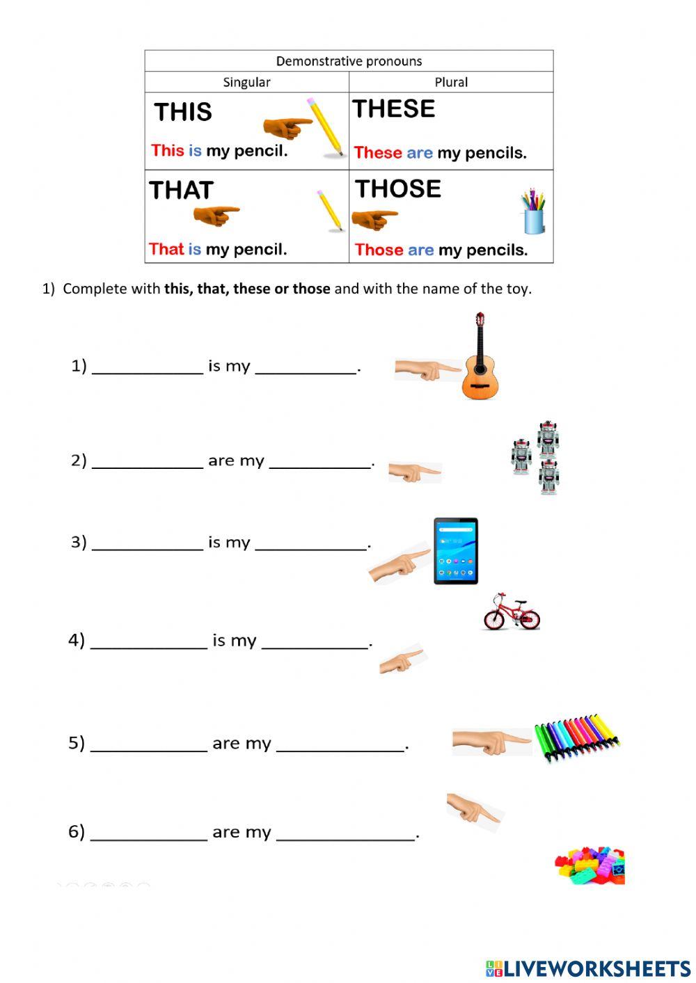 Demonstrative pronouns