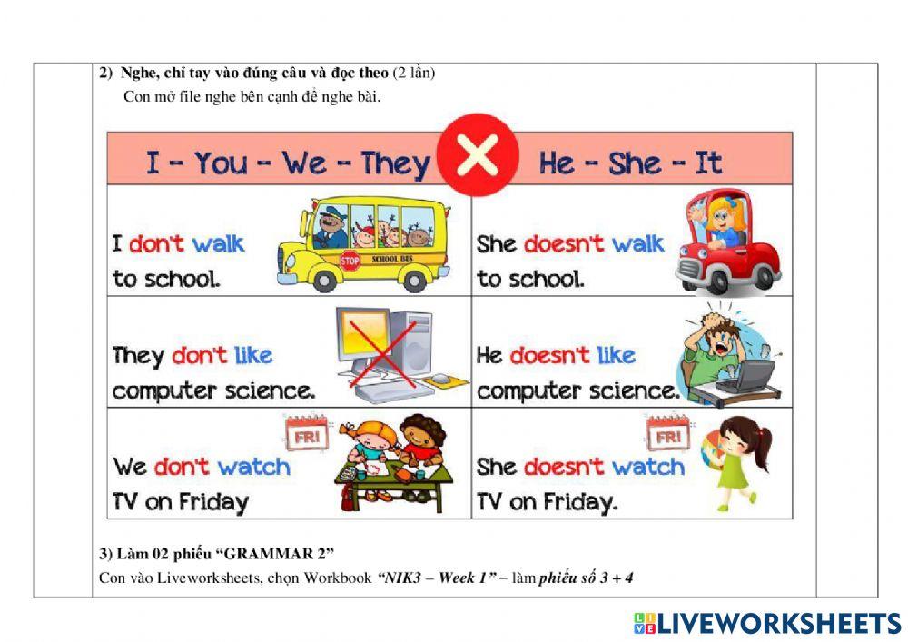 What do we do on school days?