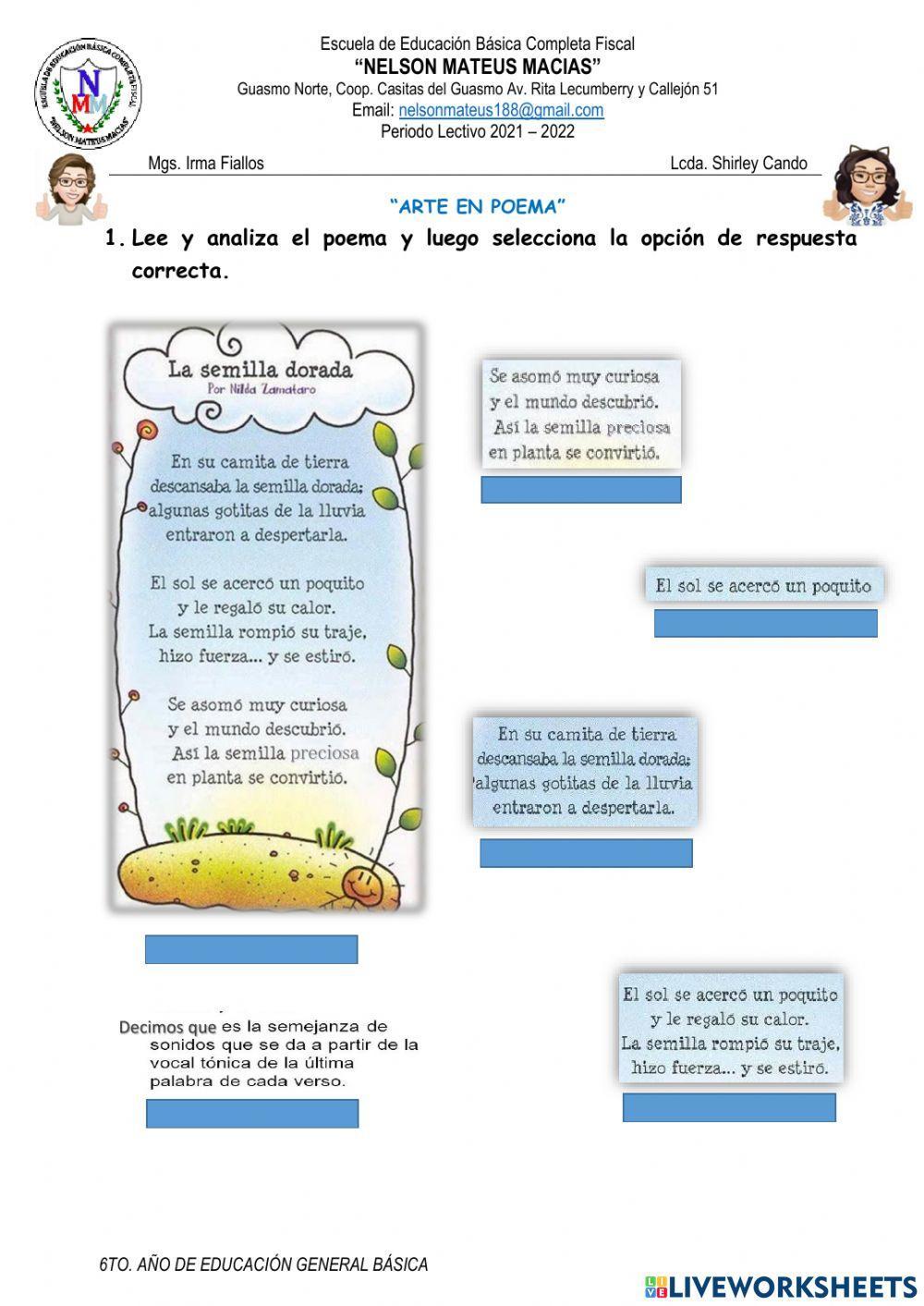 Rimas consonantes y asonantes