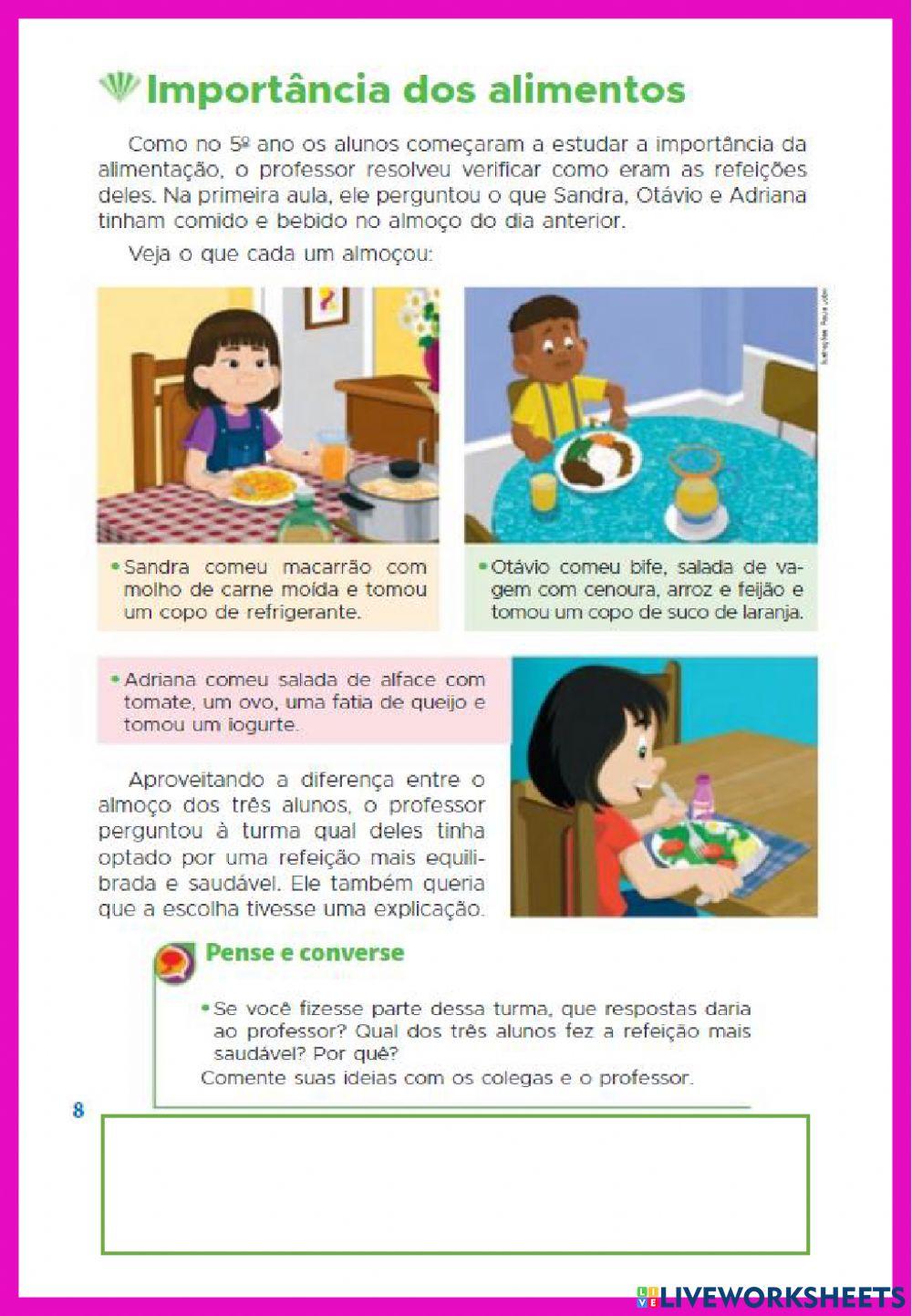 Nossa alimentação, nossa saúde!