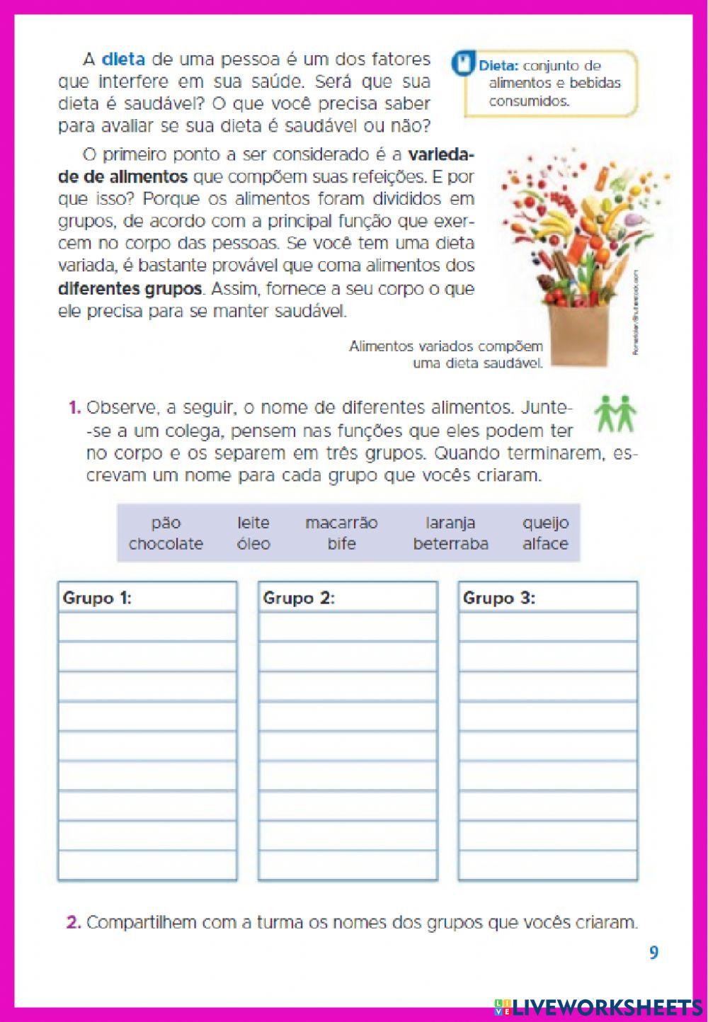 Nossa alimentação, nossa saúde!