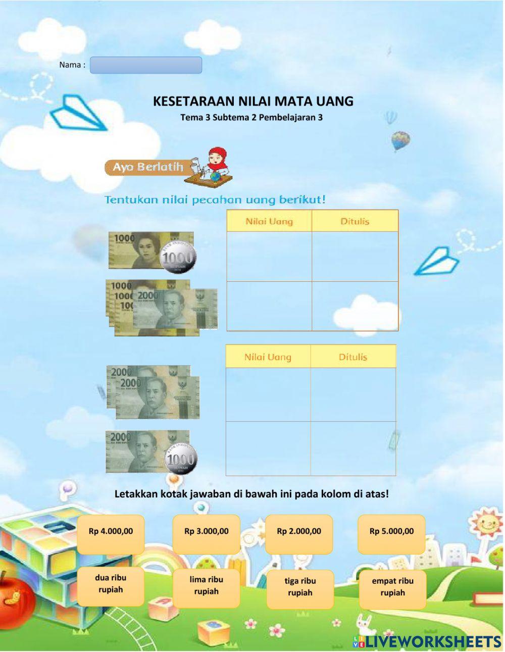 Kesetaraan Nilai Uang