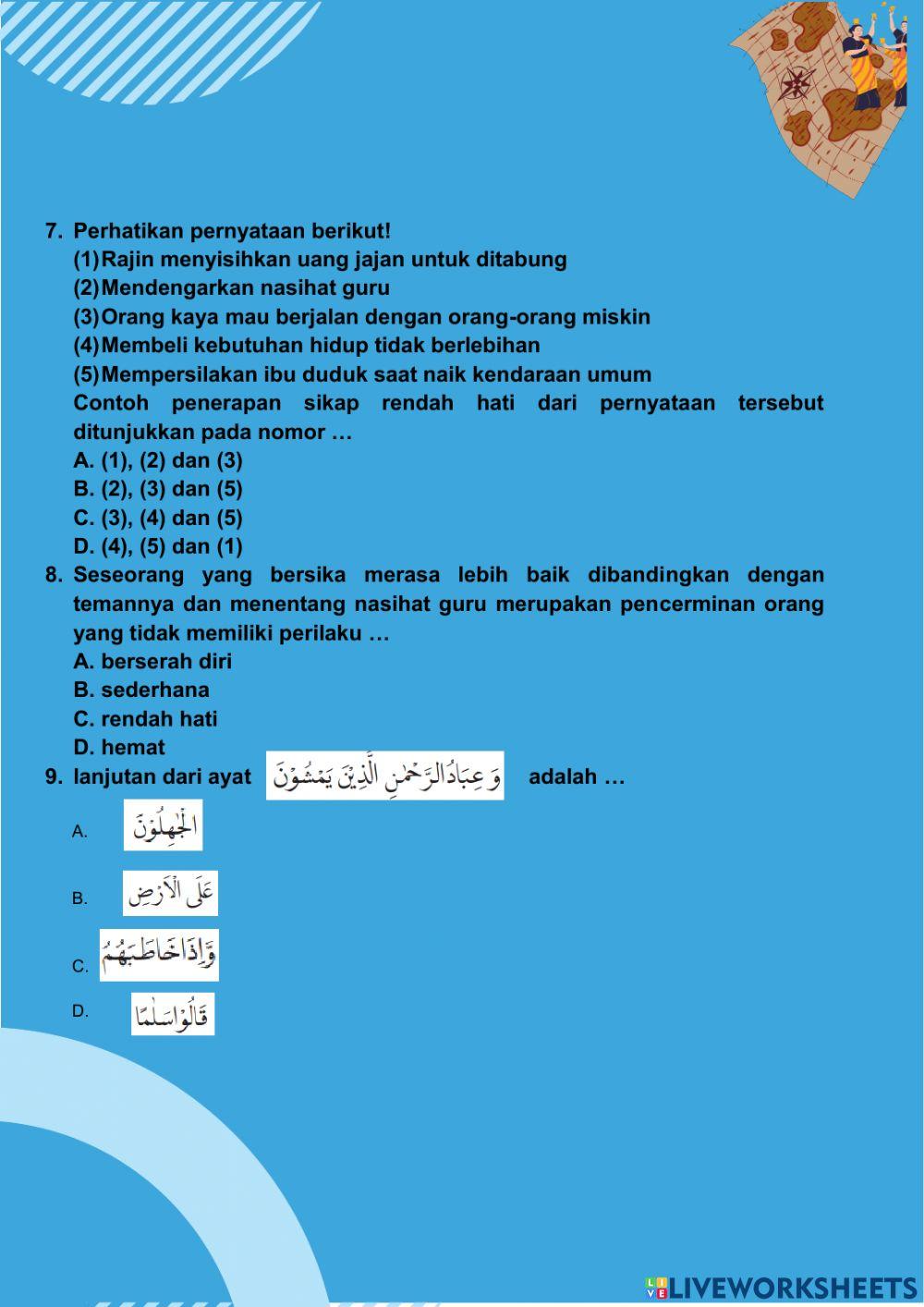 Menjadi pribadi yang rendah hati, hemat dan sederhana