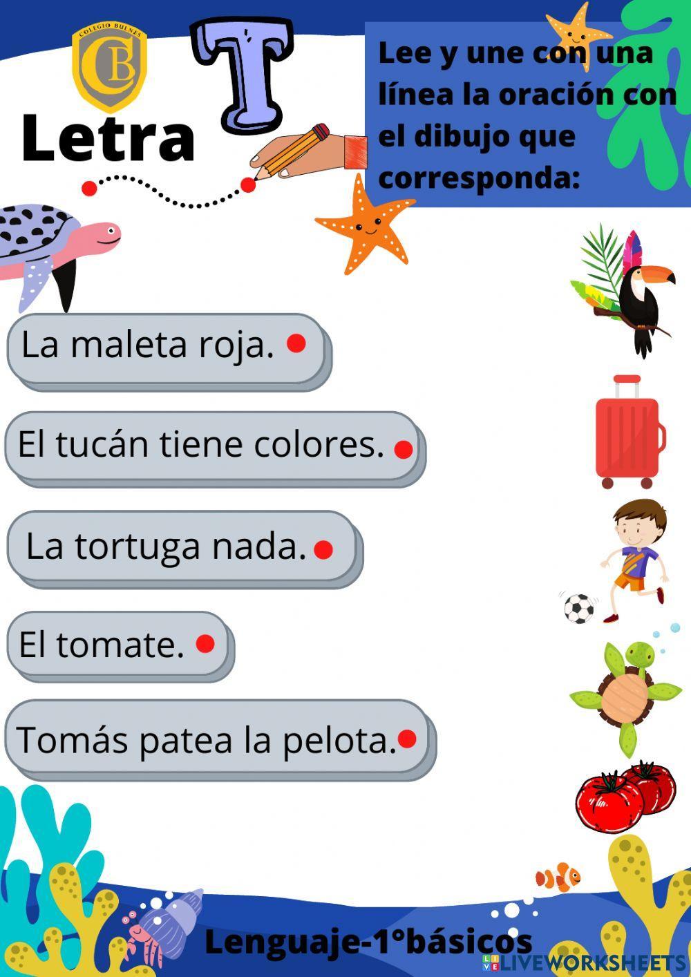 Oraciones con letra T