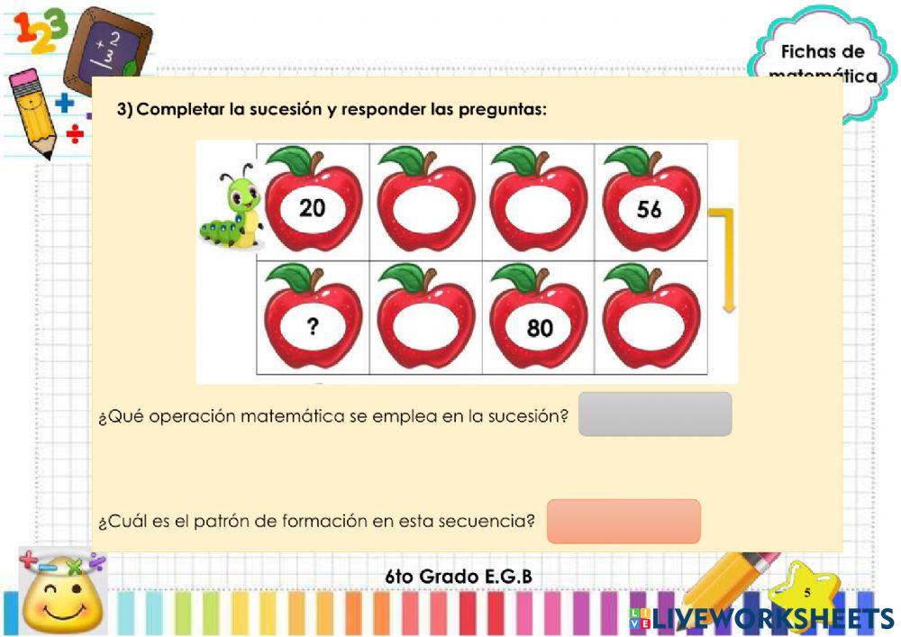 Sucesiones con sumas y restas