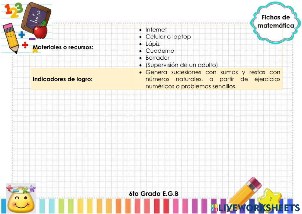 Sucesiones con sumas y restas