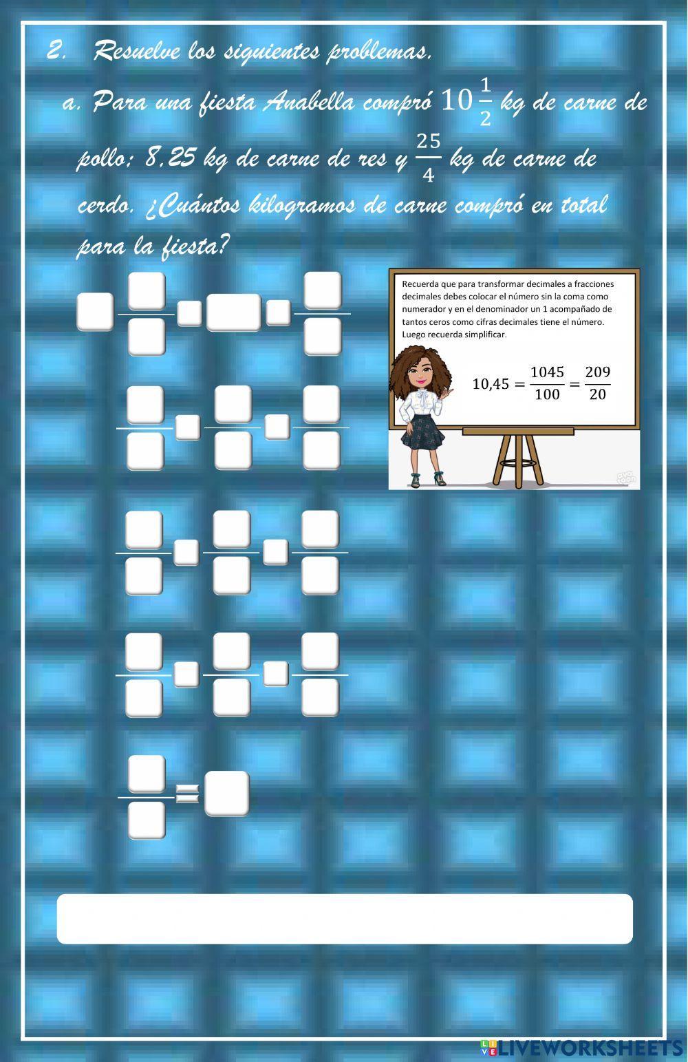 Adición y sustracción de racionales