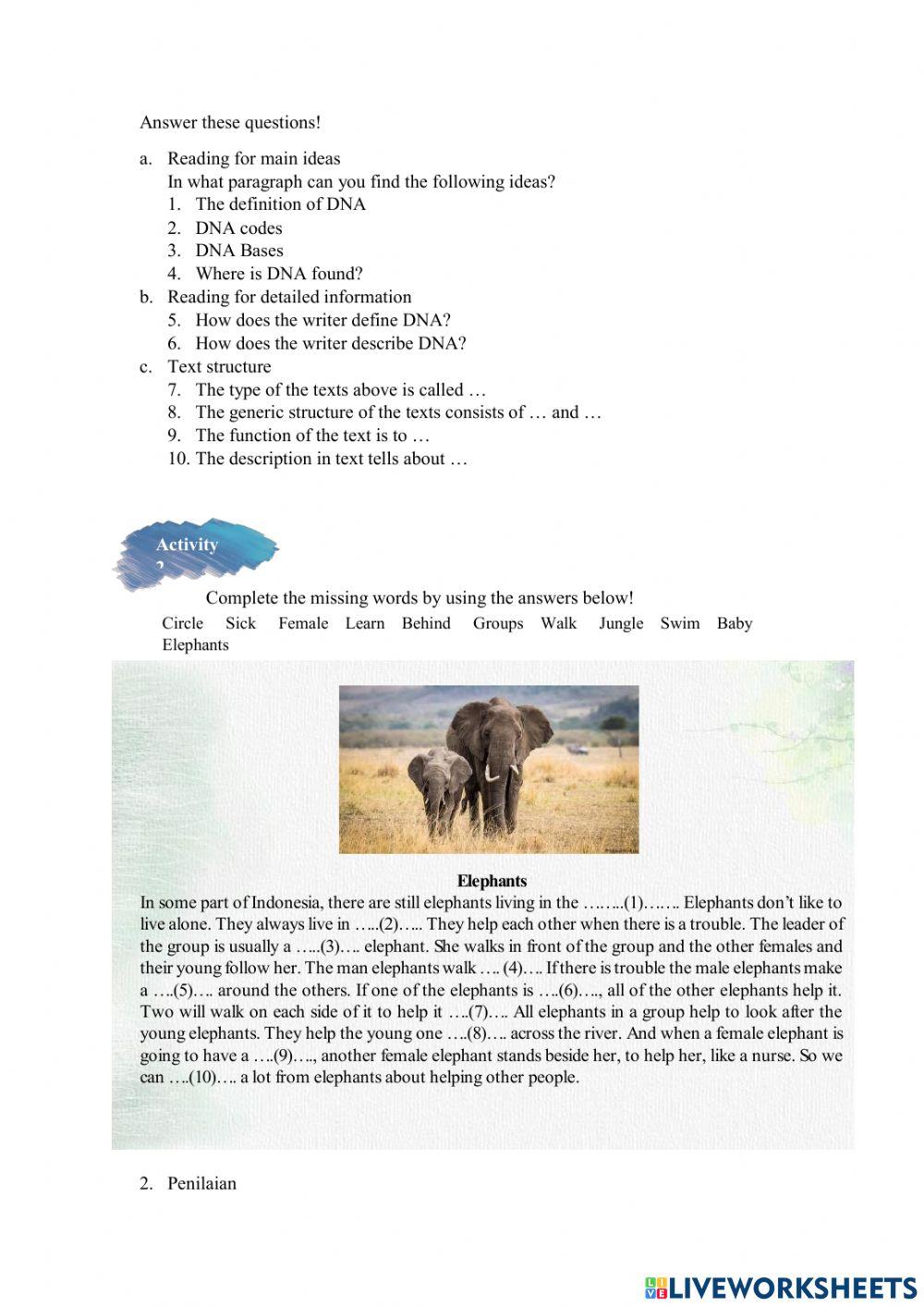 Report Text English as a Second Language (ESL) worksheet | Live Worksheets