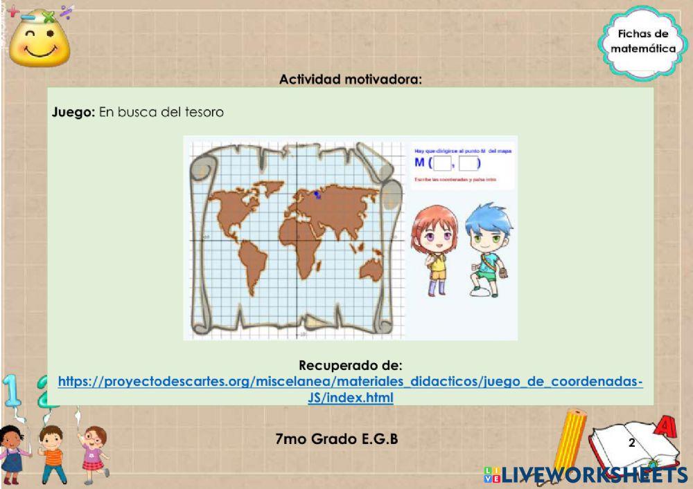 Pares ordenados con decimales