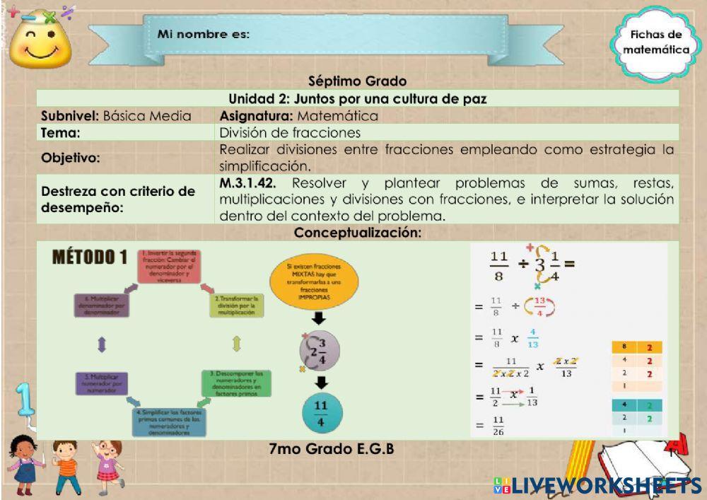 División de fracciones