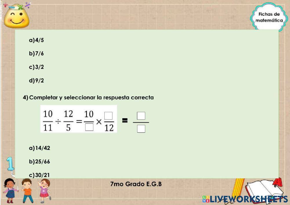 División de fracciones