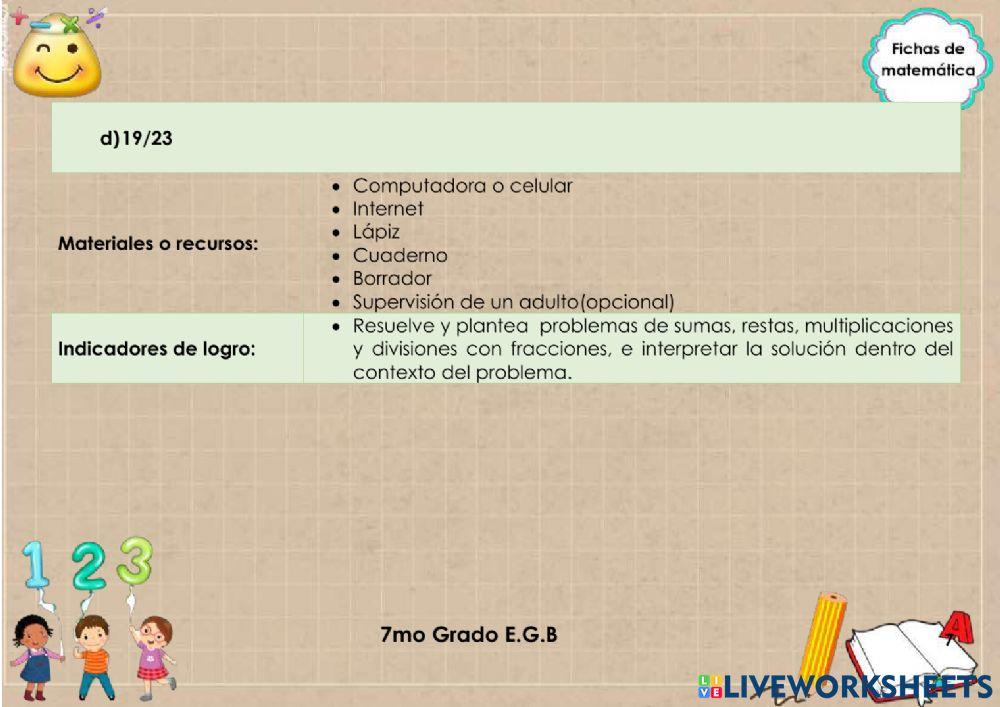 División de fracciones