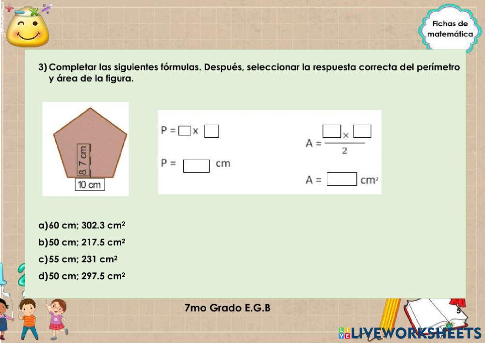 Área de polígonos regulares