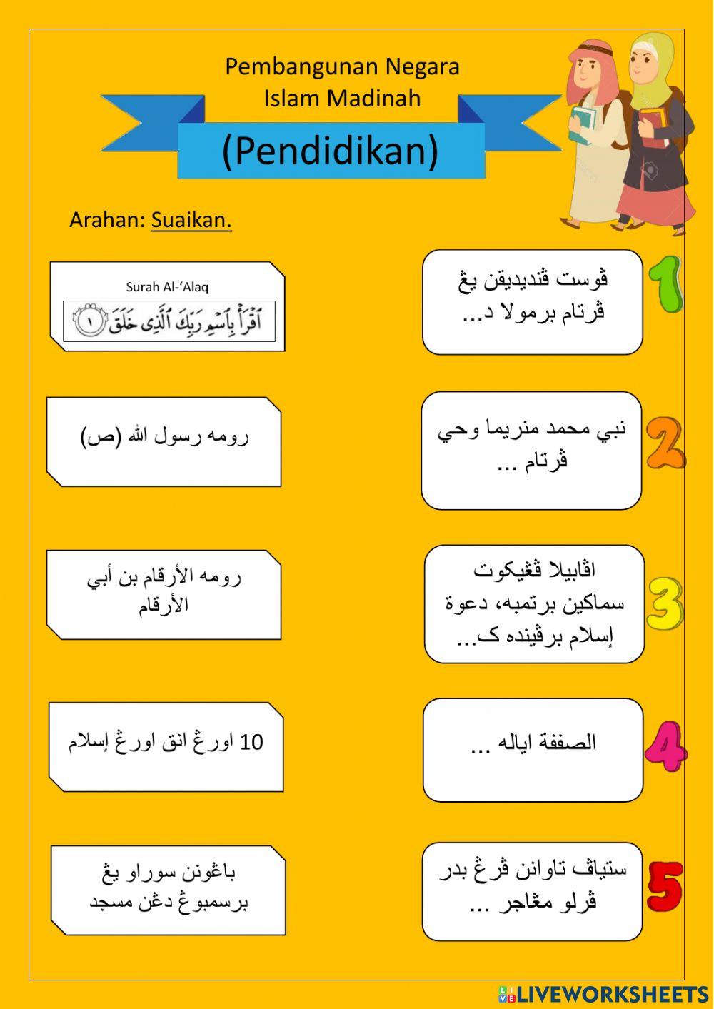 KAFA Tahun 4 (Sirah) : Pembangunan Negara Islam (Pendidikan)