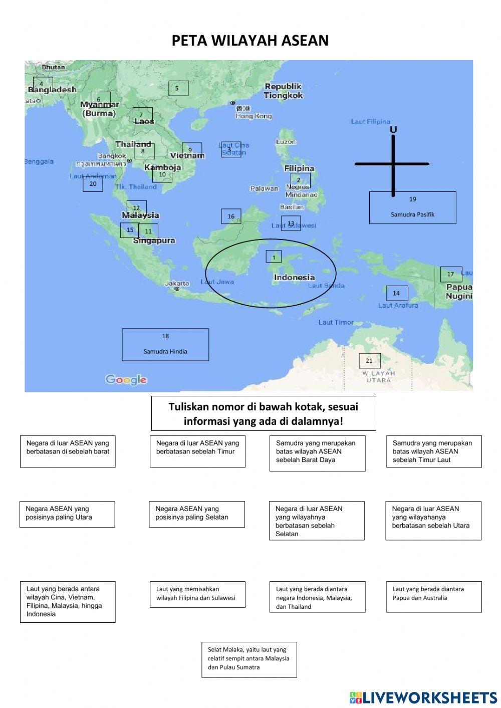 Worksheet Letak Geografis ASEAN