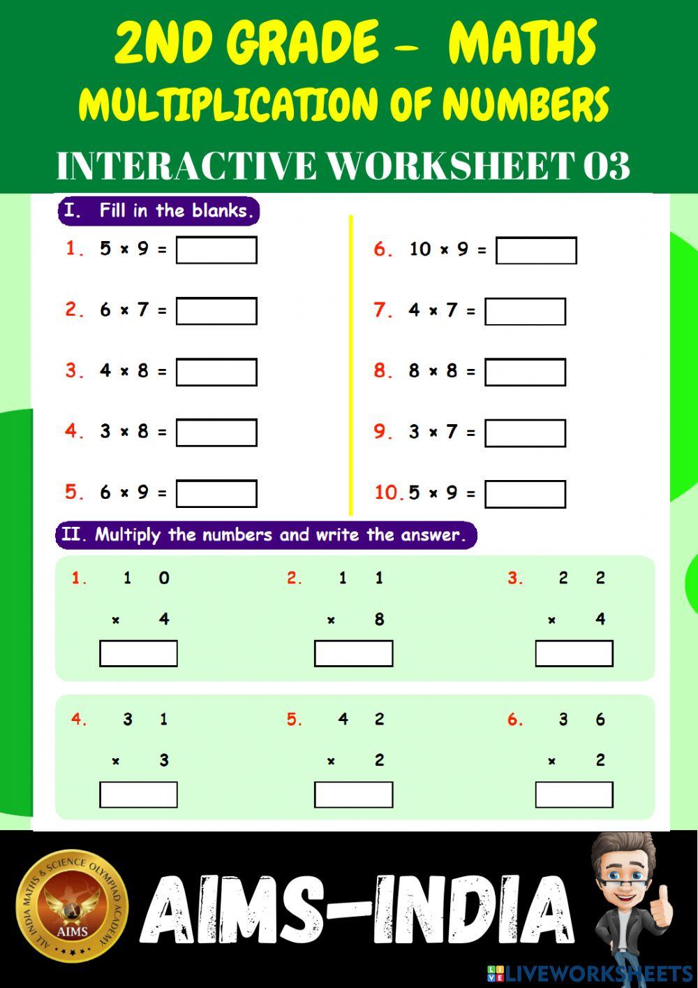 2nd-maths-ps03- multiplication of numbers - ch 07