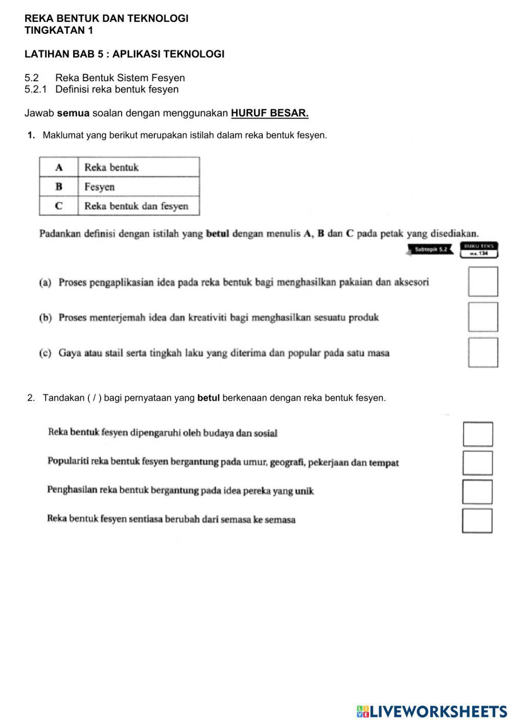 Rbt t1 reka bentuk fesyen