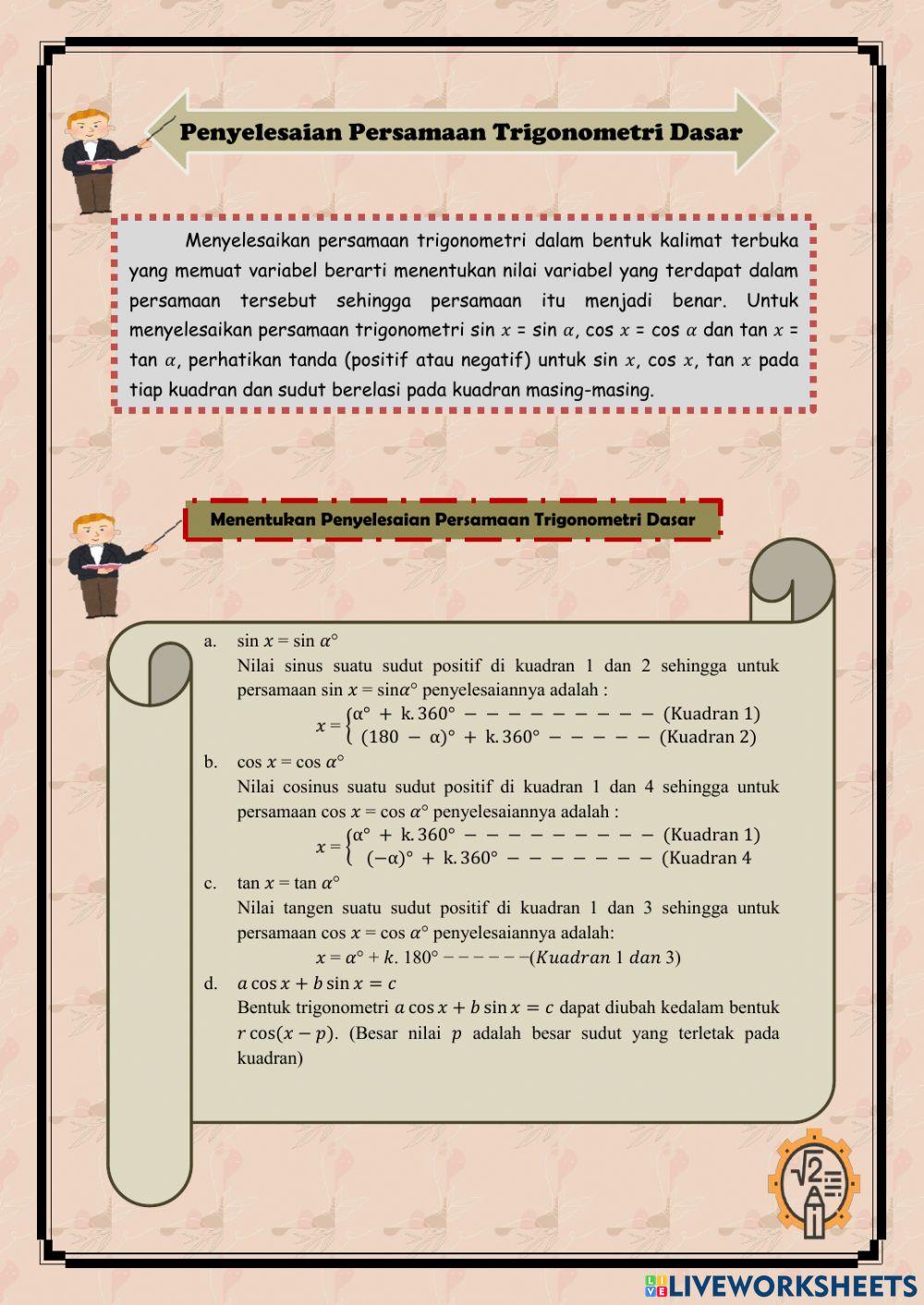 Persamaan Trigonometri