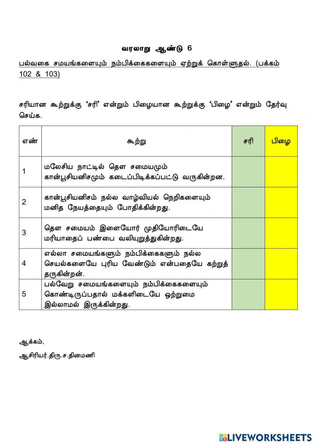 வரலாறு ஆண்டு 6