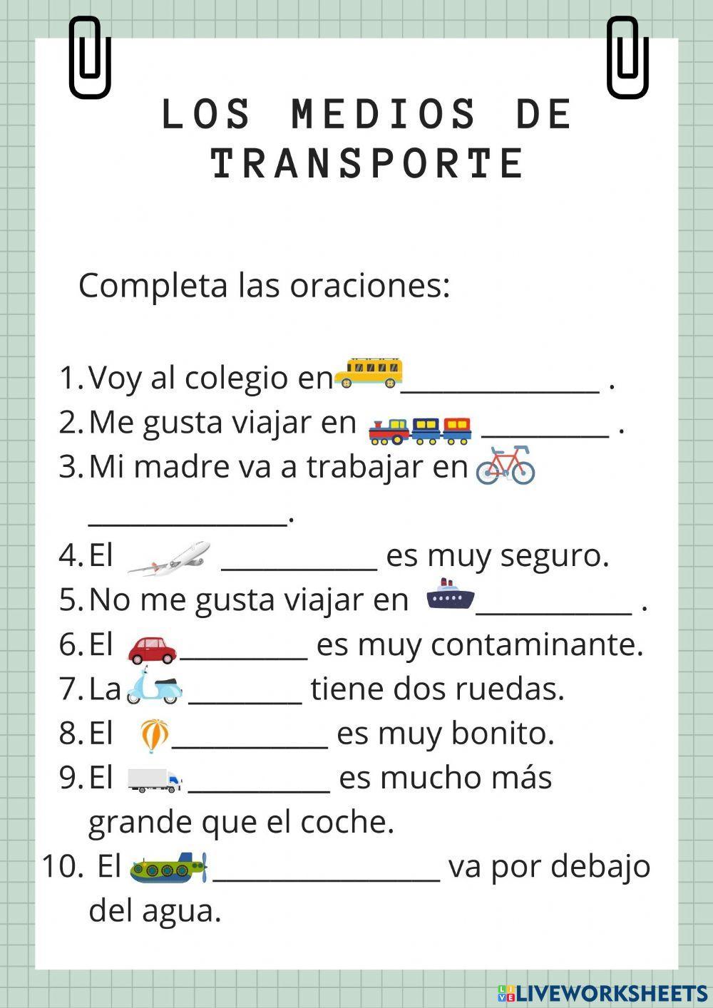 Los medios de transporte