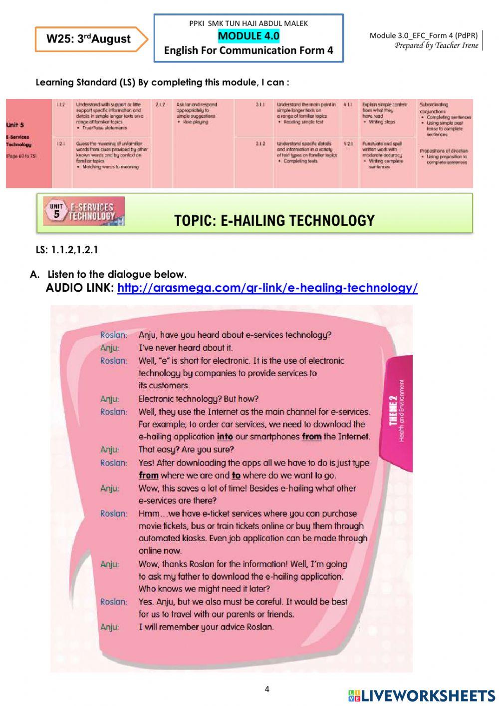 E-services technology