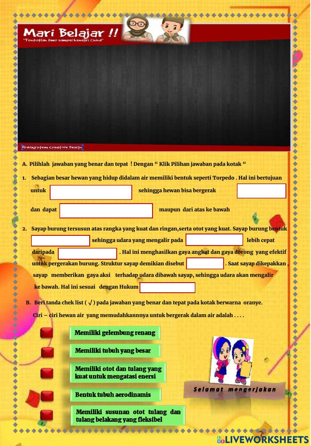 Sistem Gerak pada Hewan dan Tumbuhan