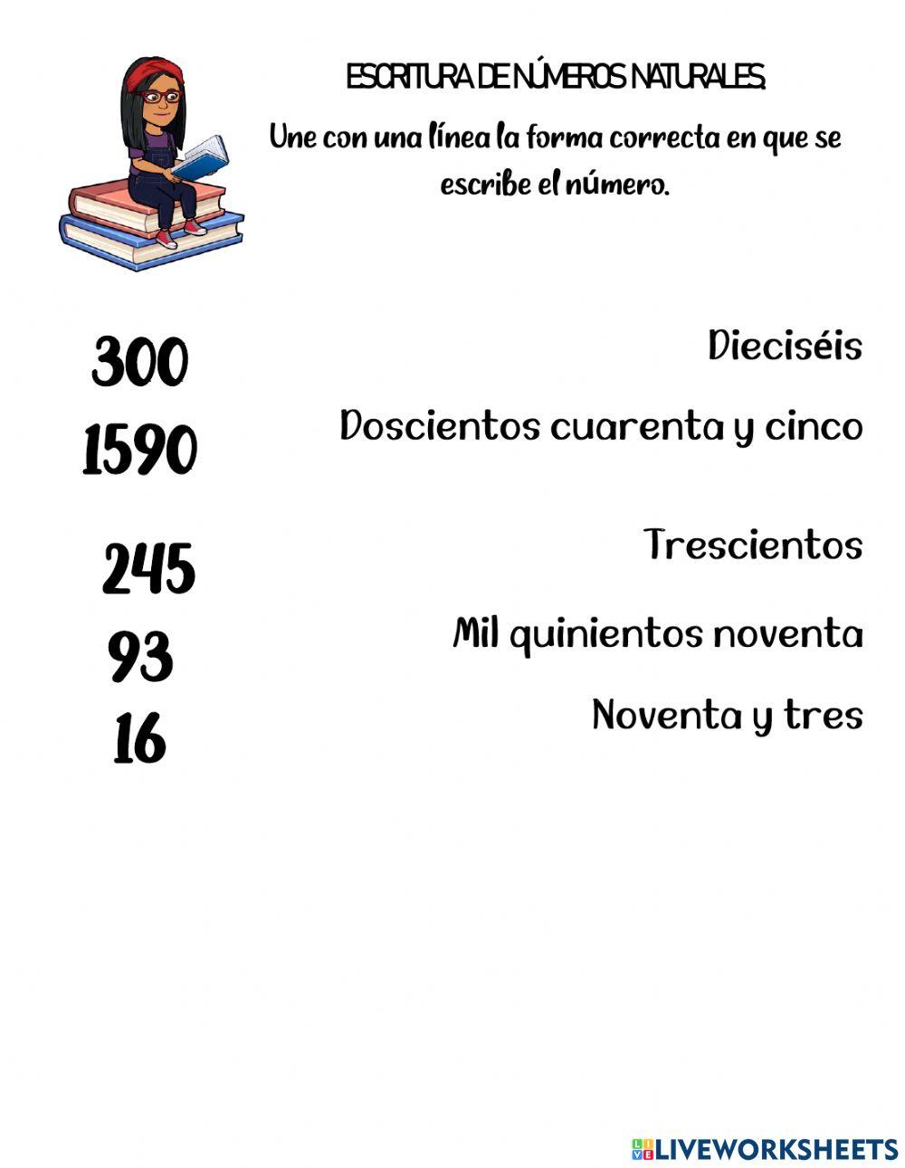 Escritura de números