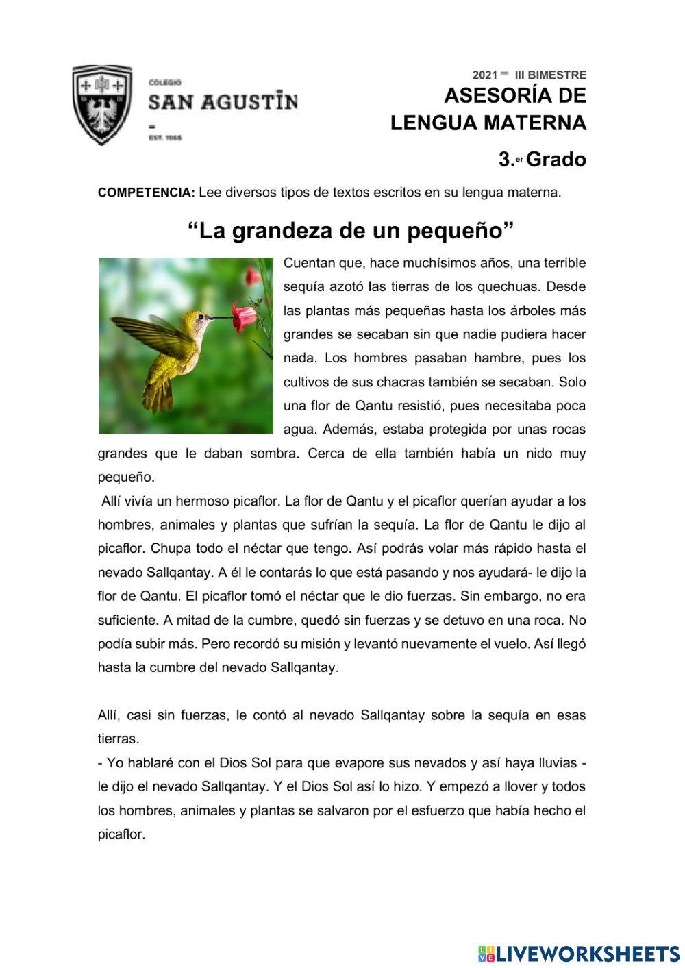 Lectura: La grandeza de un pequeño