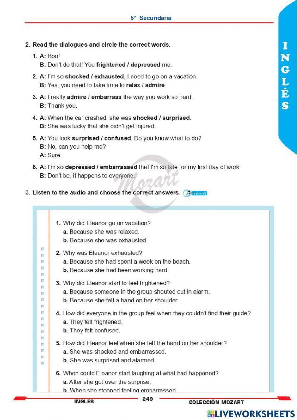 Unidad 5 - inglés 5°