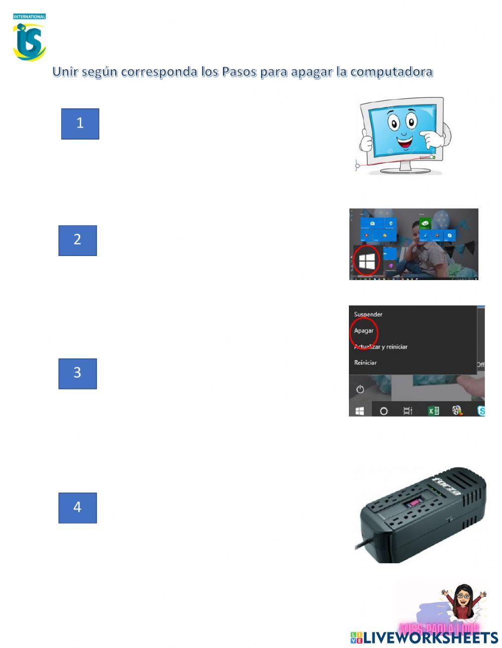 Encender y apagar la computadora