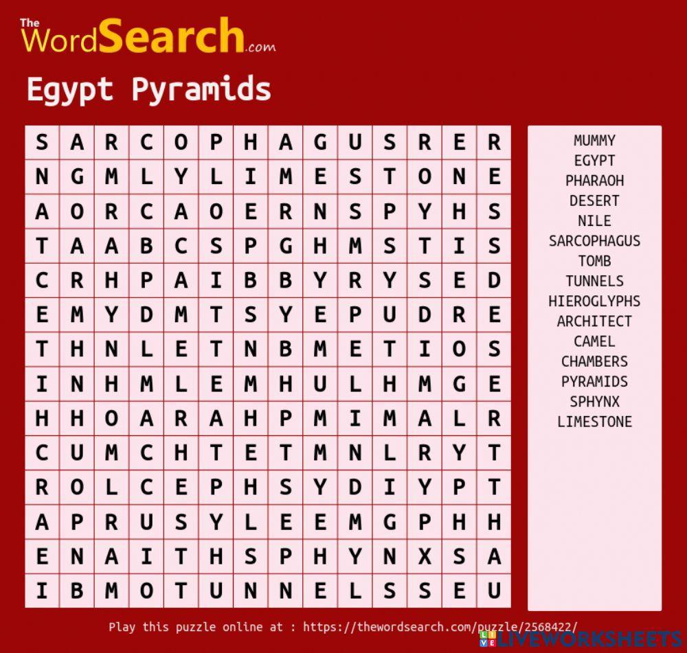 Egypt Pyramids Vocabulary Egypt Pyramids Vocabulary