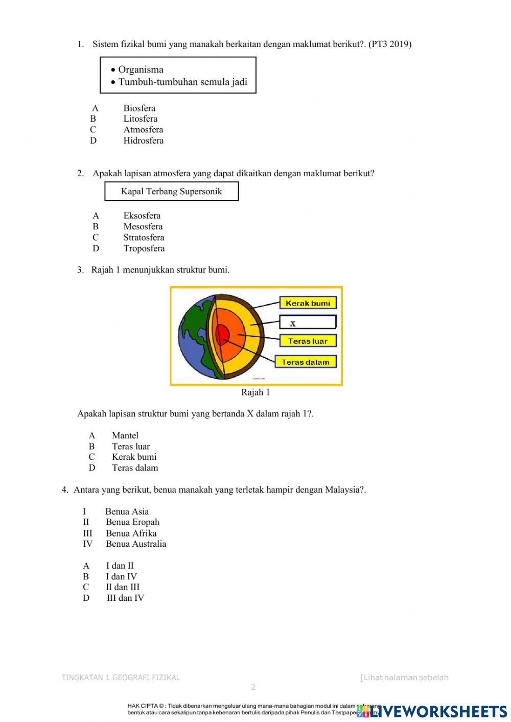 Geografi tingkatan 1