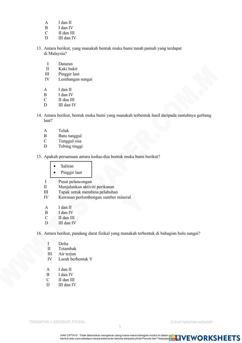 Geografi tingkatan 1