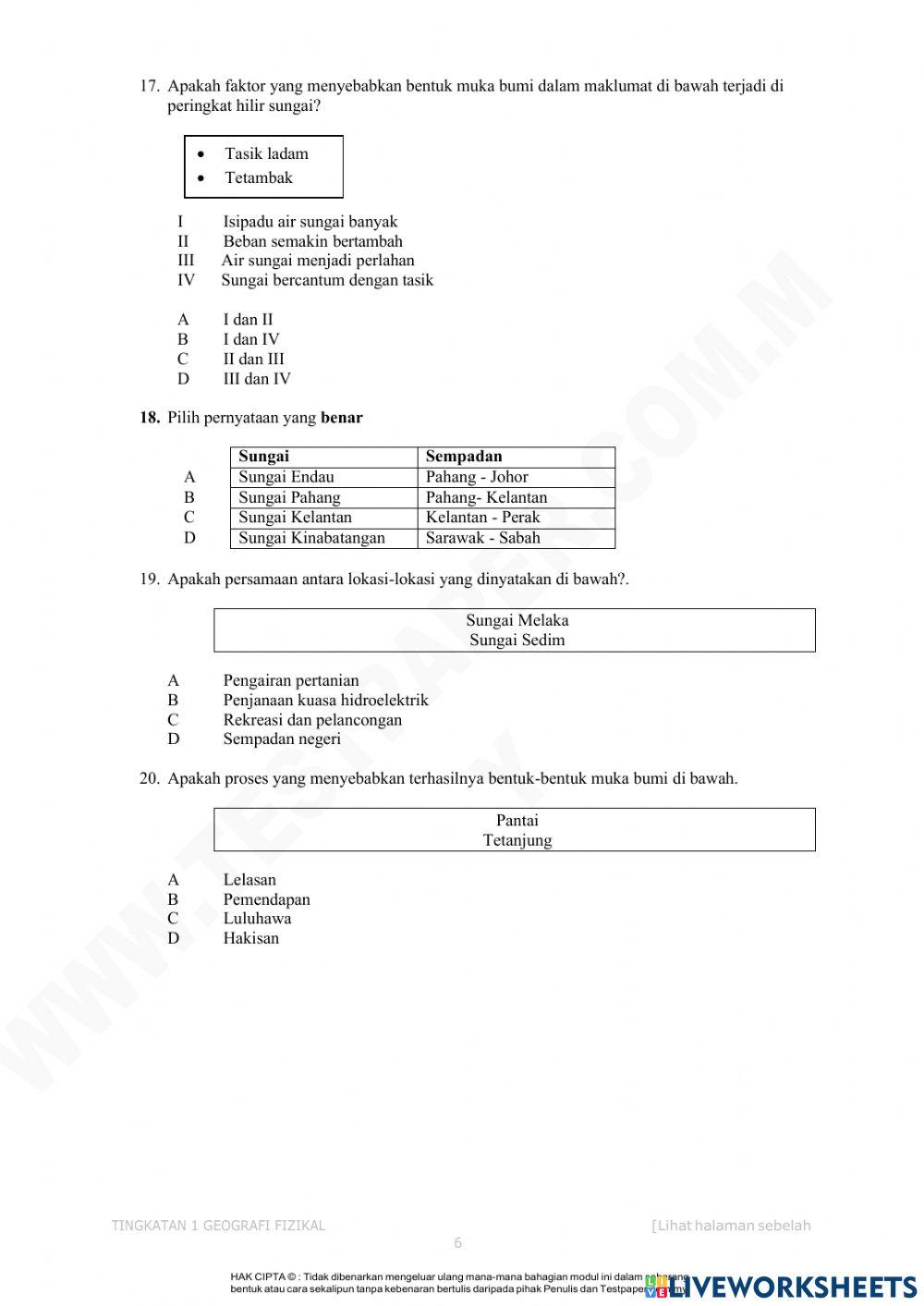 Geografi tingkatan 1