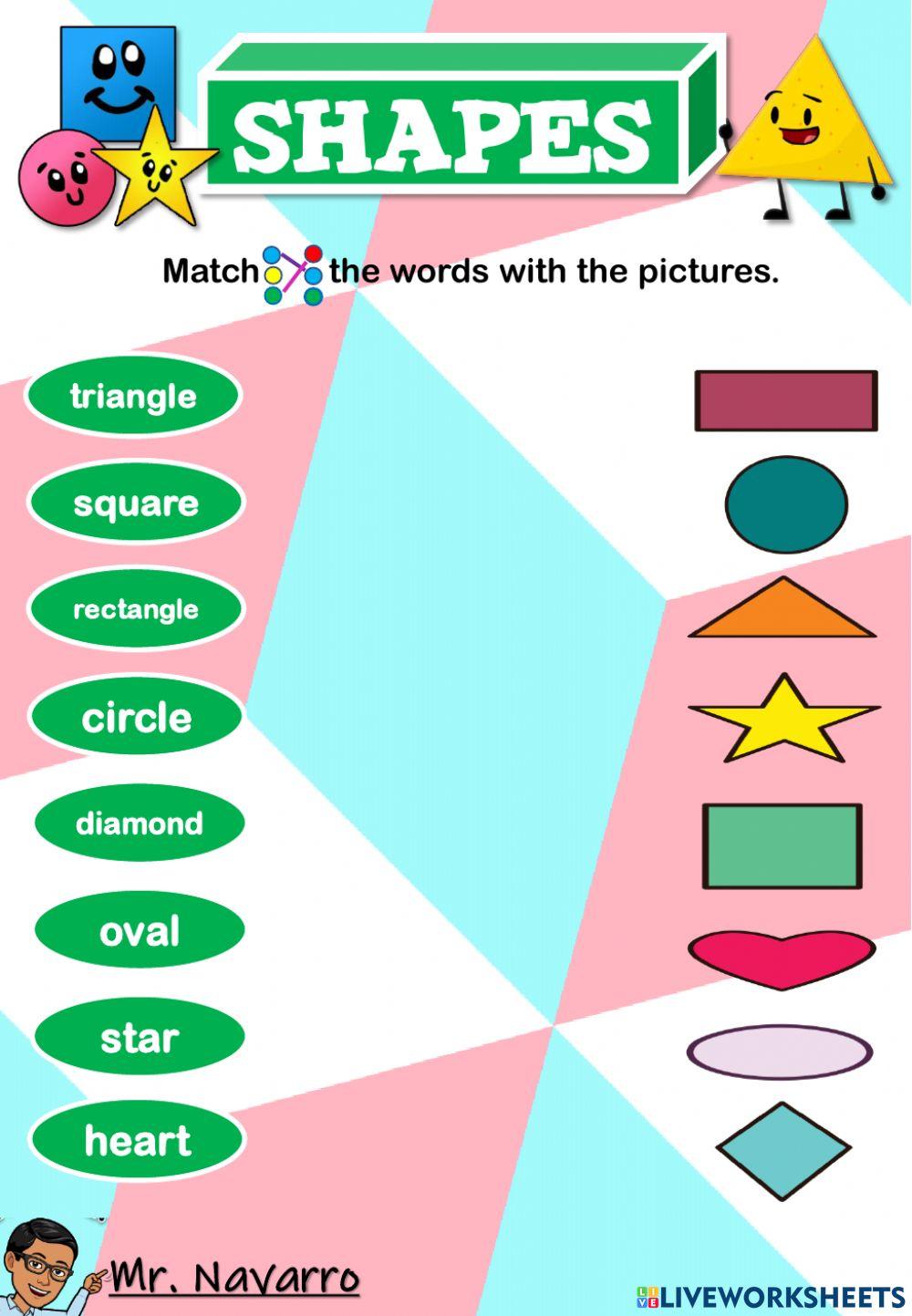 Shapes (Match the words with the pictures)